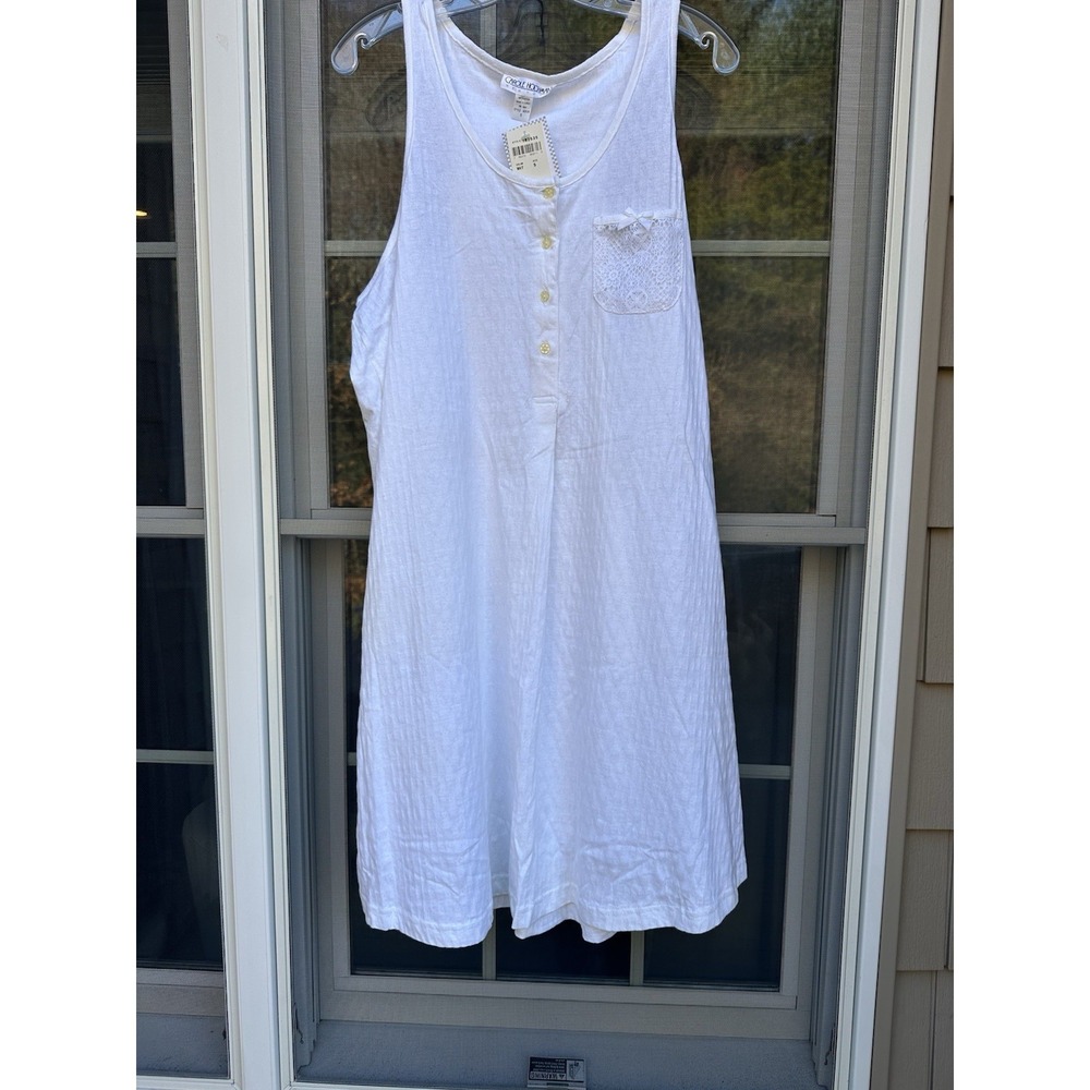 VTG Carole Hochman Nightgown Womens Size Small Cotton Tank New